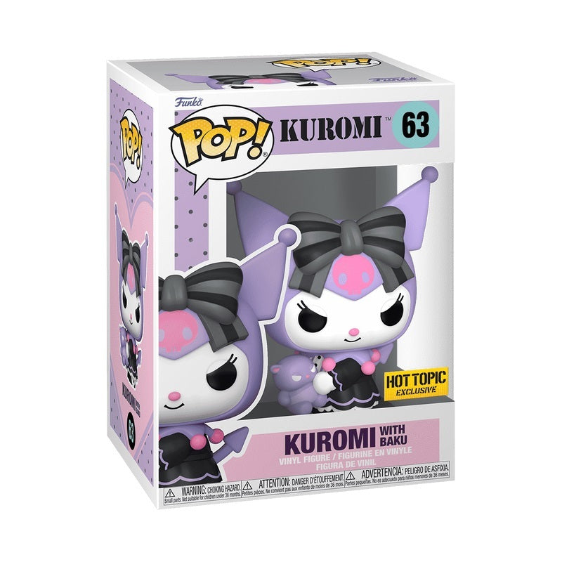 Funko POP Sanrio Kuromi 63 Kuromi With Baku Hot Topic Exclusive