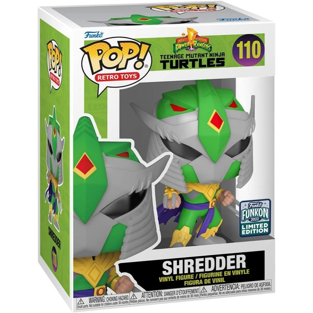 Funko POP Teenage Mutant Ninja Turtles x Power Rangers 110 Shredder 2022 Funkon Exclusive