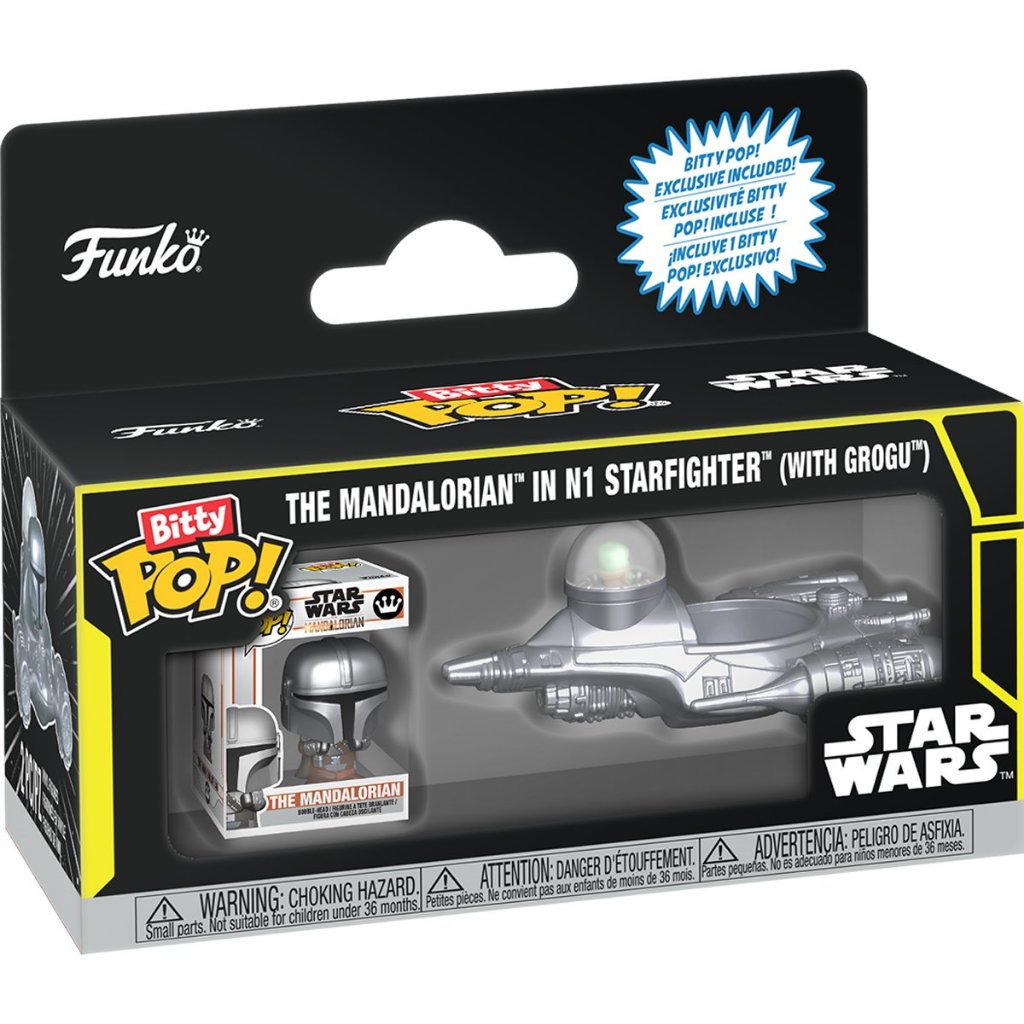 Funko Star Wars The Mandalorian in N-1 (With Grodu) Bitty Pop! Ride
