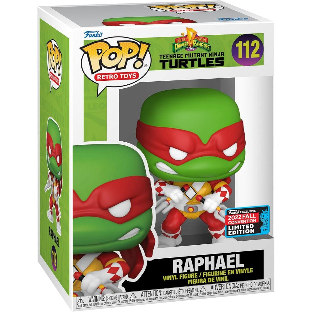 Funko POP Teenage Mutant Ninja Turtles x Power Rangers 112 Raphael 2022 Fall Convention Exclusive