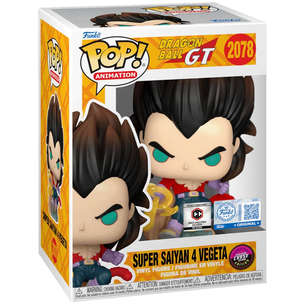 Funko POP Dragon Ball GT 2078 Super Saiyan 4 Vegeta (Flocked) Chase Chalice Exclusive (PR)