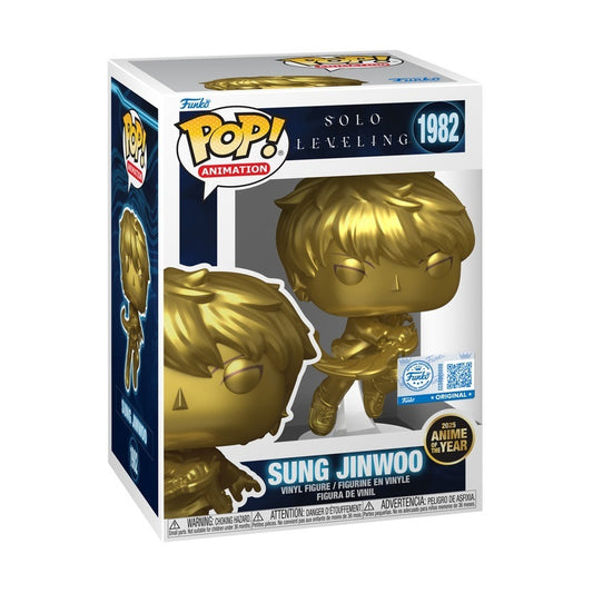 Funko POP Solo Leveling 1982 Sung Jinwoo with Pop! Protector Exclusive (Anime Of The Year)