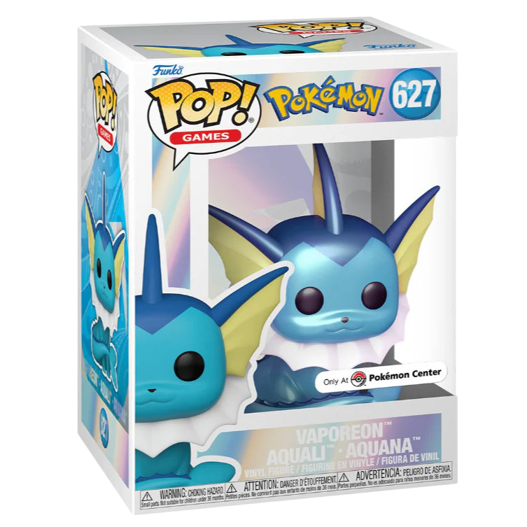 Funko POP Pokemon 627 Vaporeon (Pearlescent) Pokemon Center Exclusive